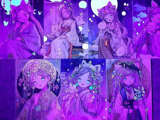 小妖怪系列手绘卡