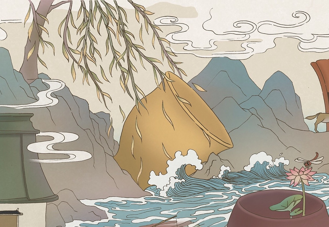 江南 · 忆 × 小爺XIAOYE（图ZMjA4ODU1MjMy） - 商业插画 - 站酷设计师小爺XIAOYE原创素材 - 站酷ZCOOL