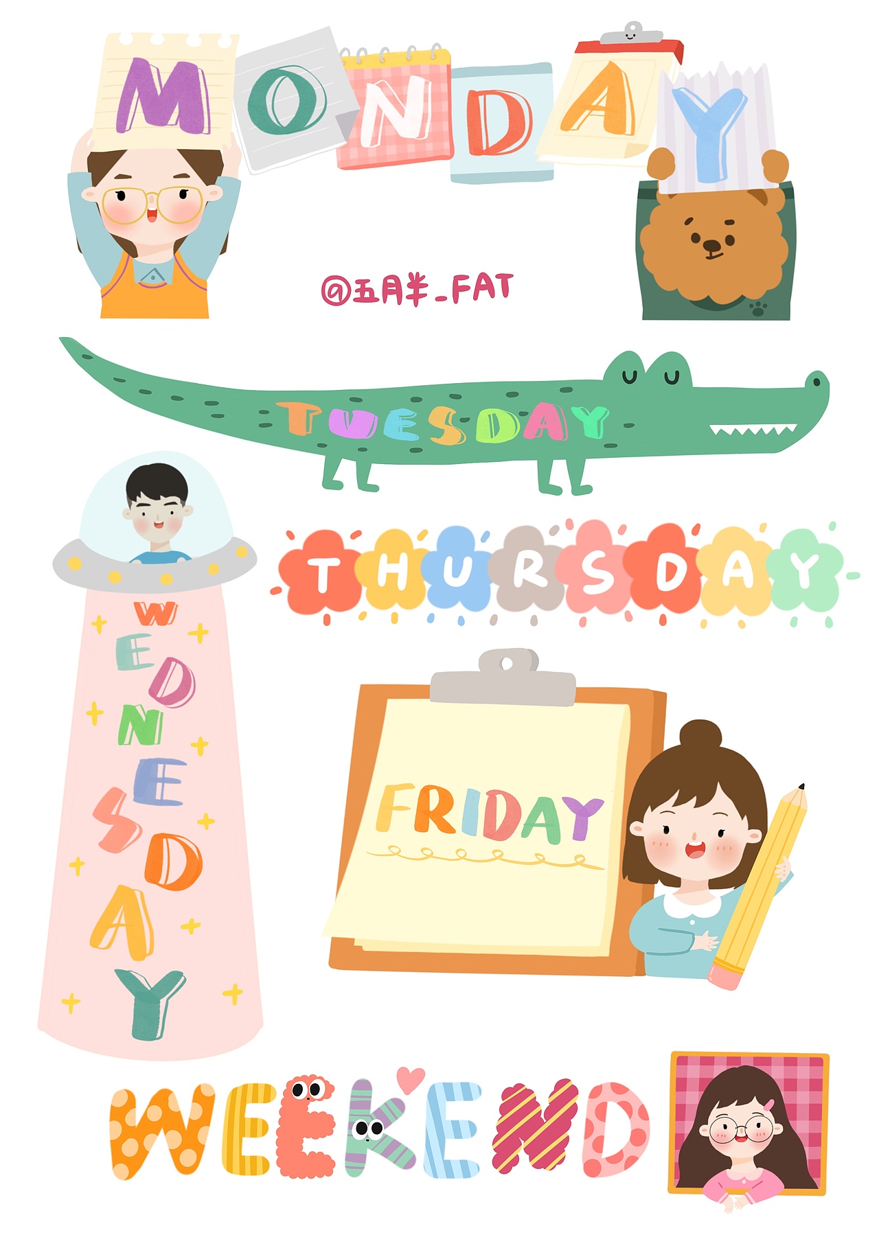 手帐素材（图ZMTk5Mjc0MzIw） - 艺术插画 - 站酷设计师moonsy原创素材 - 站酷ZCOOL