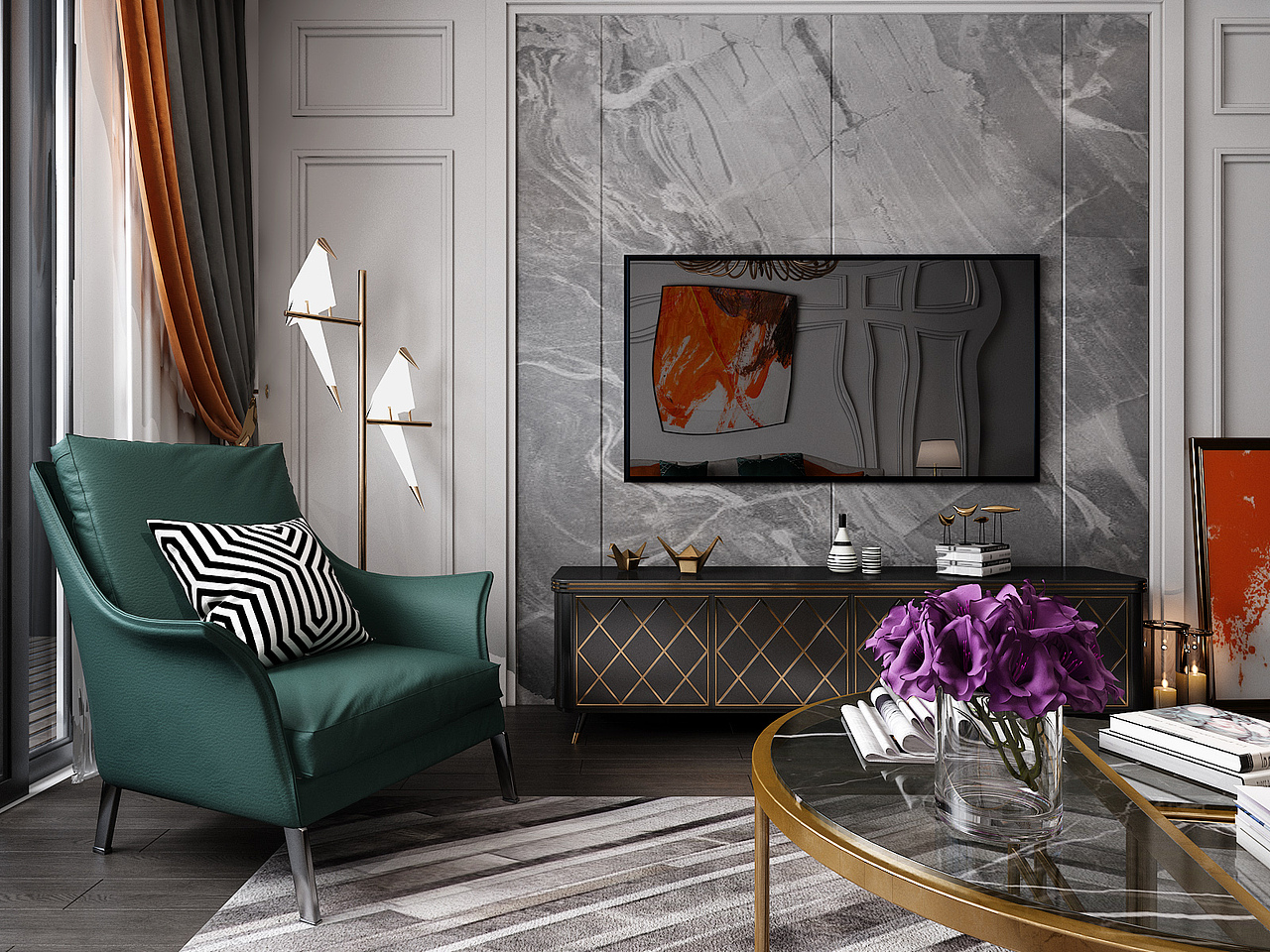 1992-现代轻奢客厅