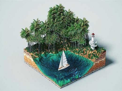 微縮景（個人主頁-ZNTc1OTg1ODg=） - 其他三維 - 站酷設(shè)計師我不是小弟原創(chuàng)素材 - 站酷ZCOOL