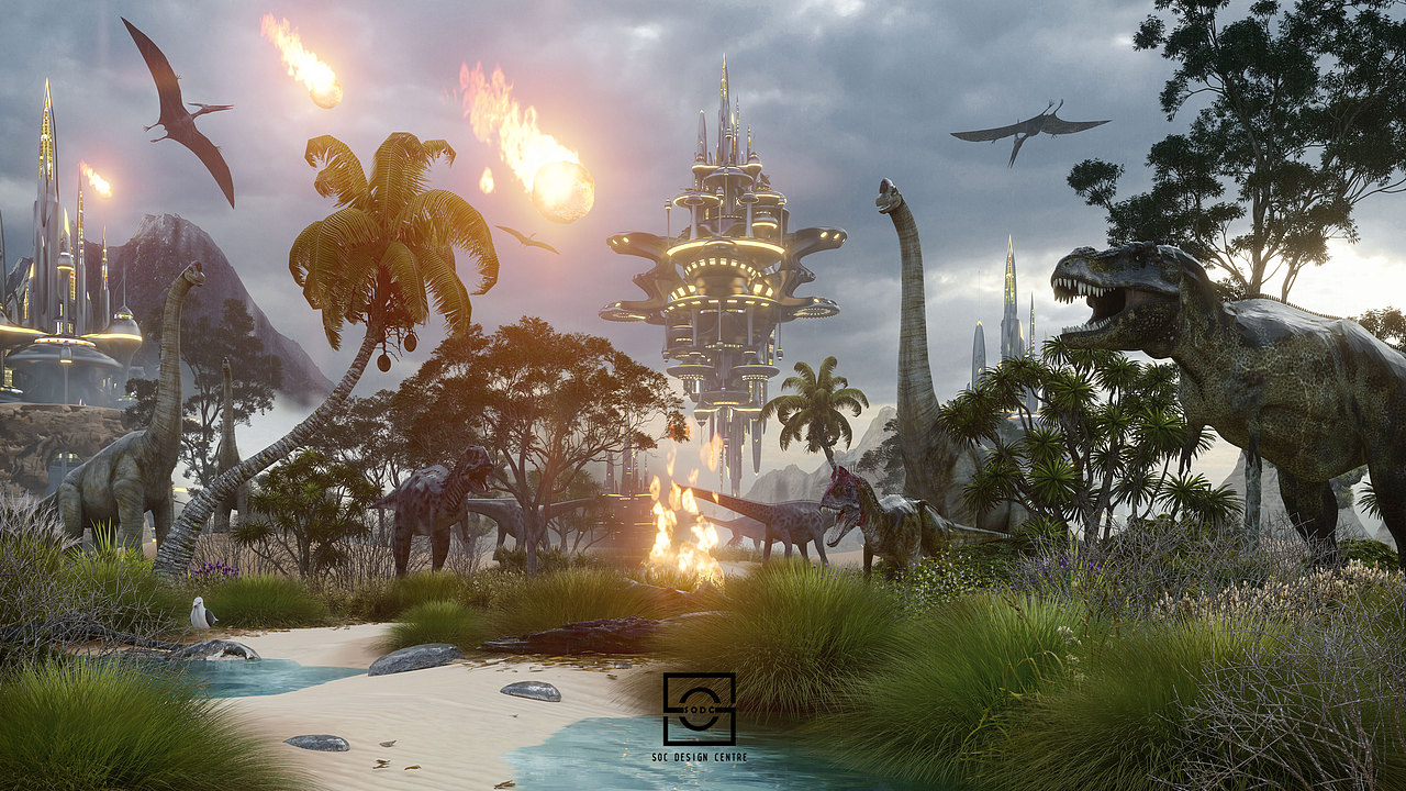 lumion侏罗纪场景恐龙