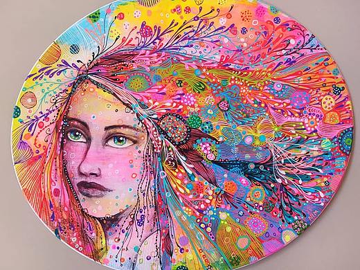女神系列线描画艺术作品