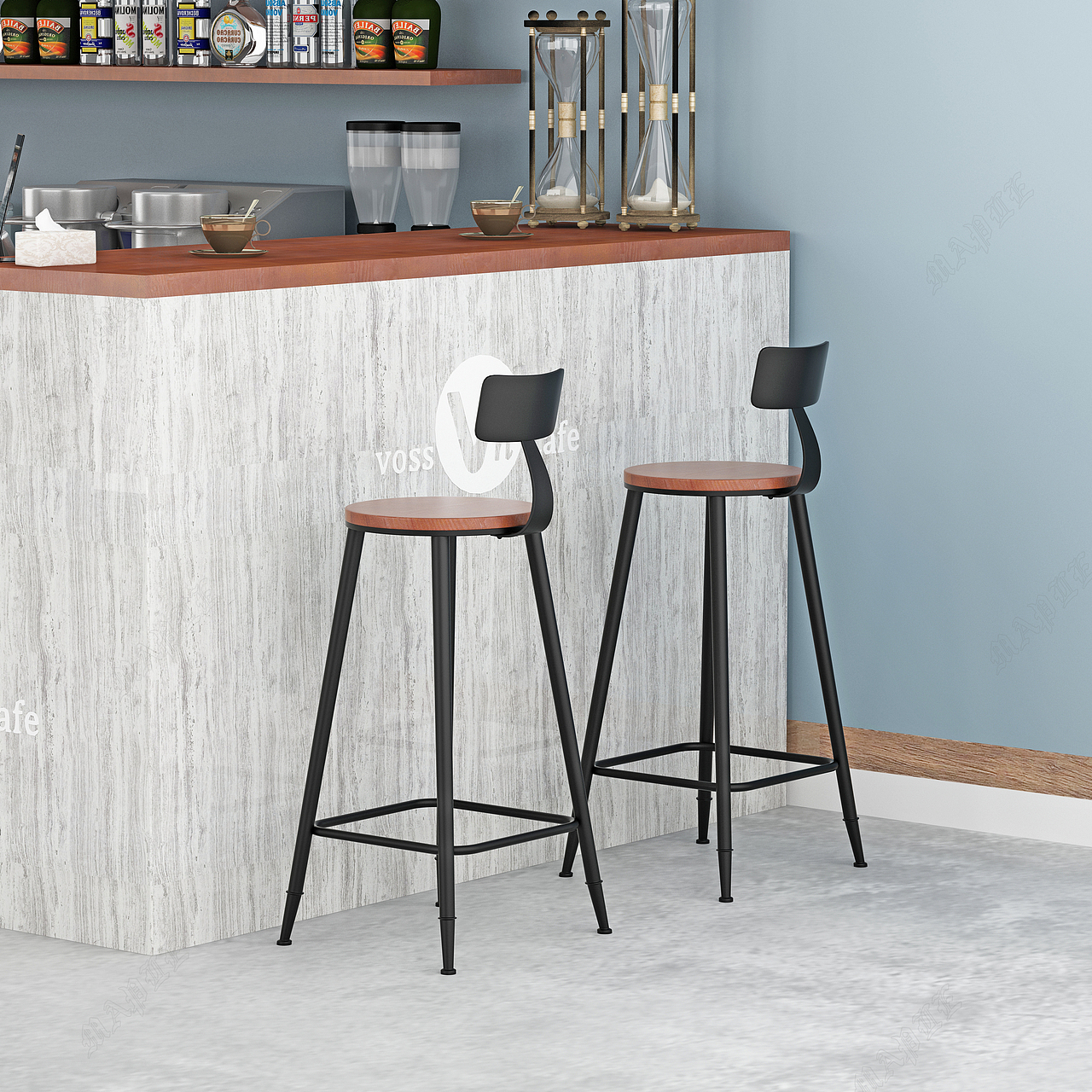 工业风吧台桌椅