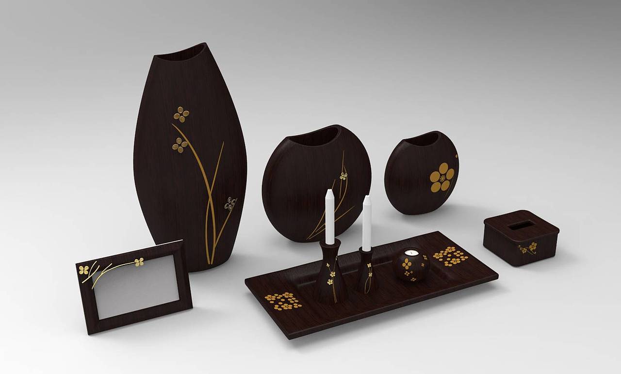 多材质结合—家具饰品《花语》