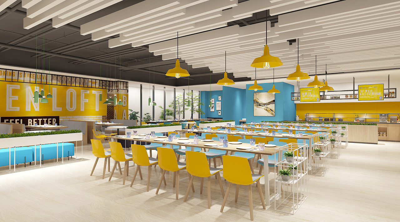 北京加拿大国际学校1500㎡餐厅设计