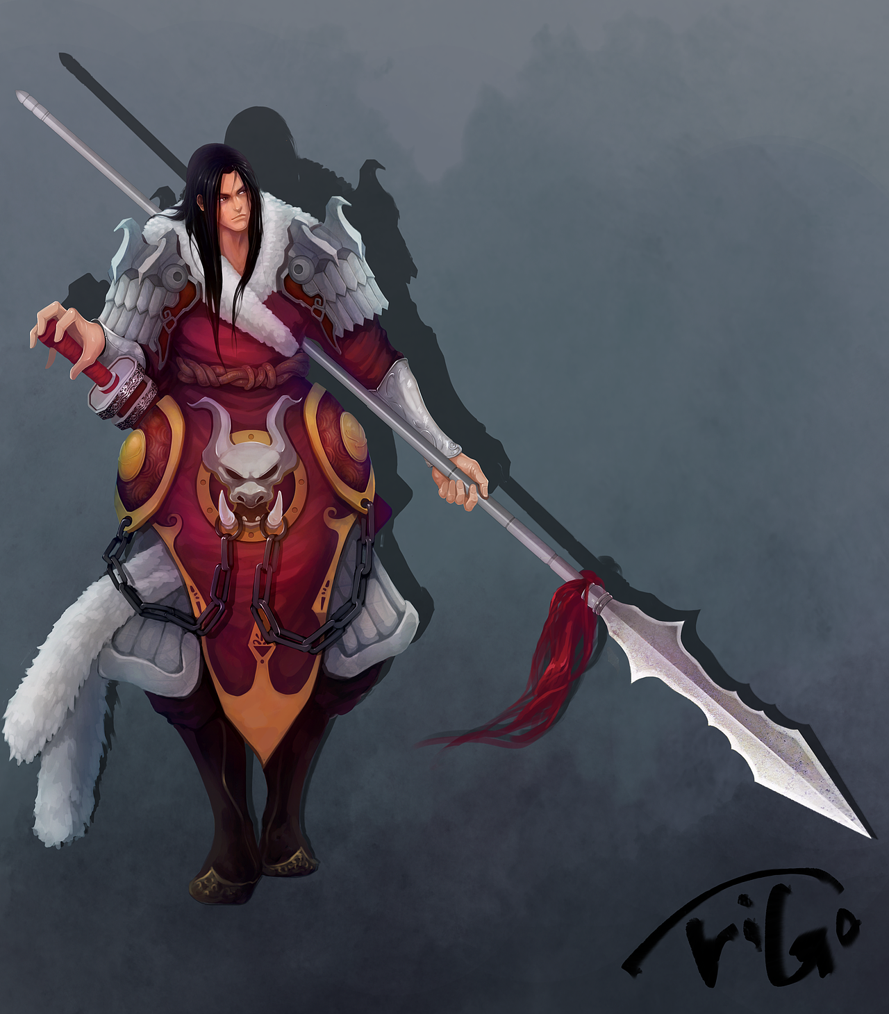 最后基本完了后！另外加个图层！做个颜色调配下！适当加一些环境色来叠加调制