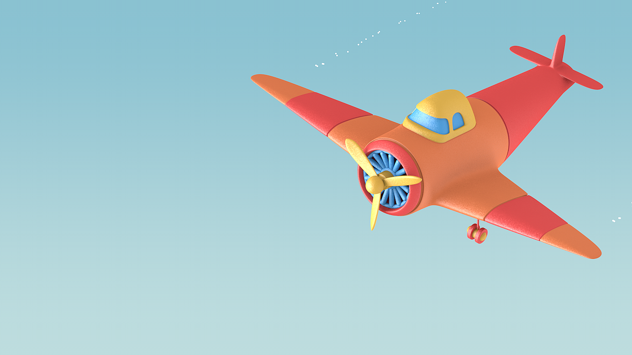 李翔老师c4d小飞机|三维|动画/影视|一顿饭吃一宿 - 原创作品 - 站酷