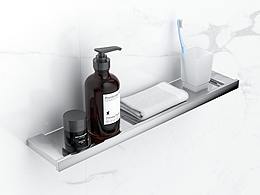 电镀置物架产品渲染