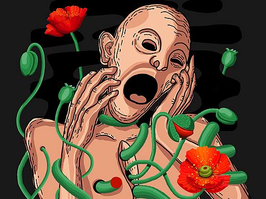 禁毒宣传插画