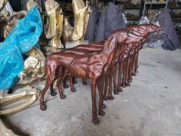 澳洲靈緹犬銅狗雕塑擺件