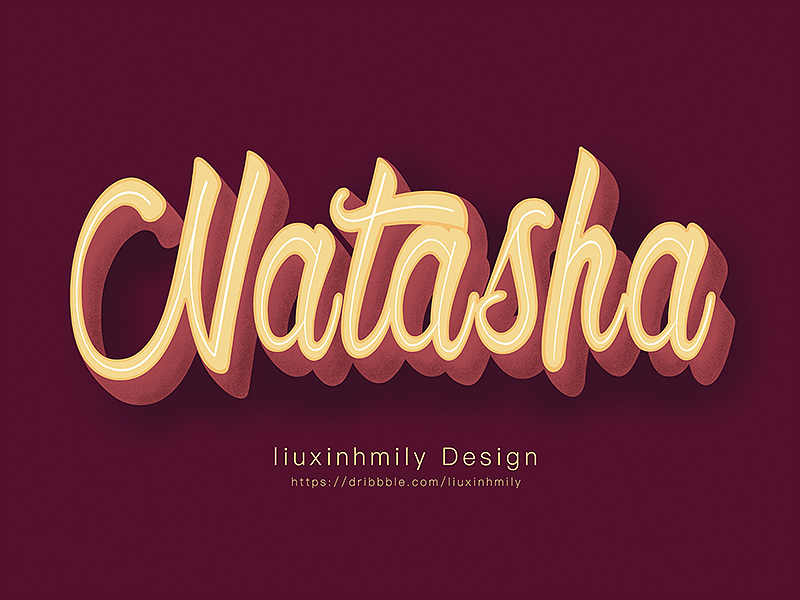 原创作品：Draw by Ipad Pro－微信互动画名字（二）（图ZNjc4MzIzMTI=） - 字体/字形 - 站酷设计师liuxinhmily原创素材 - 站酷ZCOOL