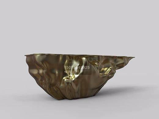 锻铜吧台_酒店黄铜艺术吧台三维设计到成品过程（图)