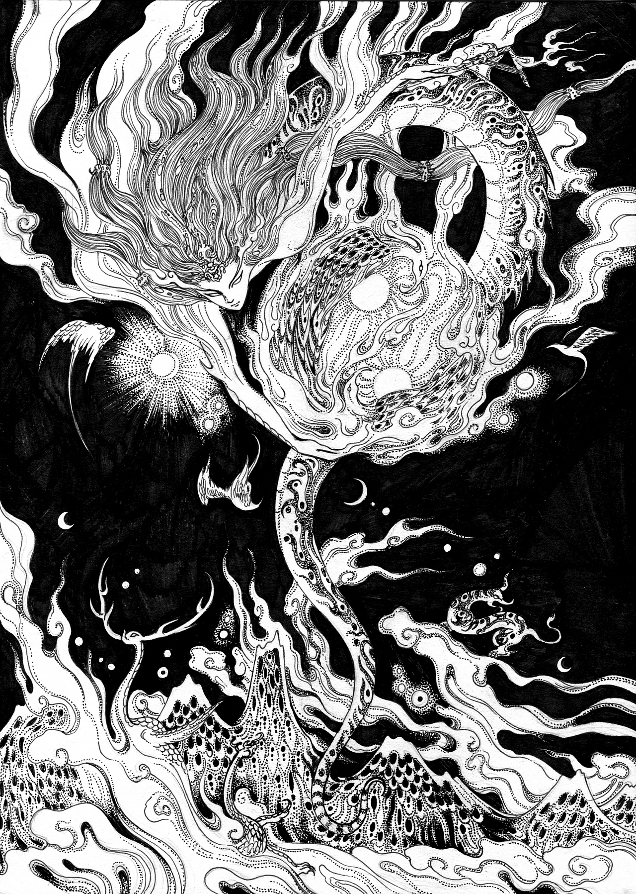 山海经游戏原画陈丝雨插画