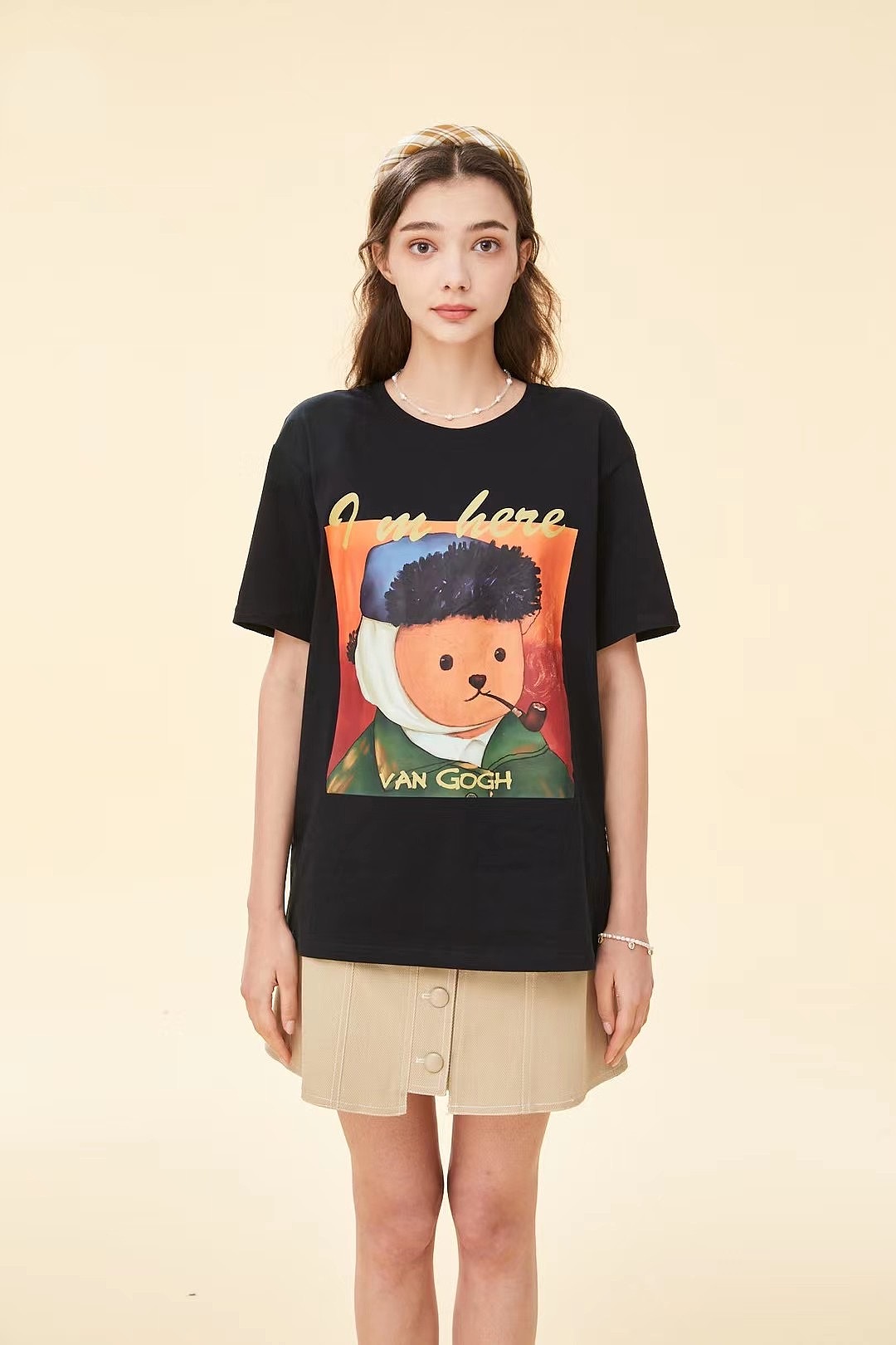 泰迪熊名画恶搞潮流服饰图案设计