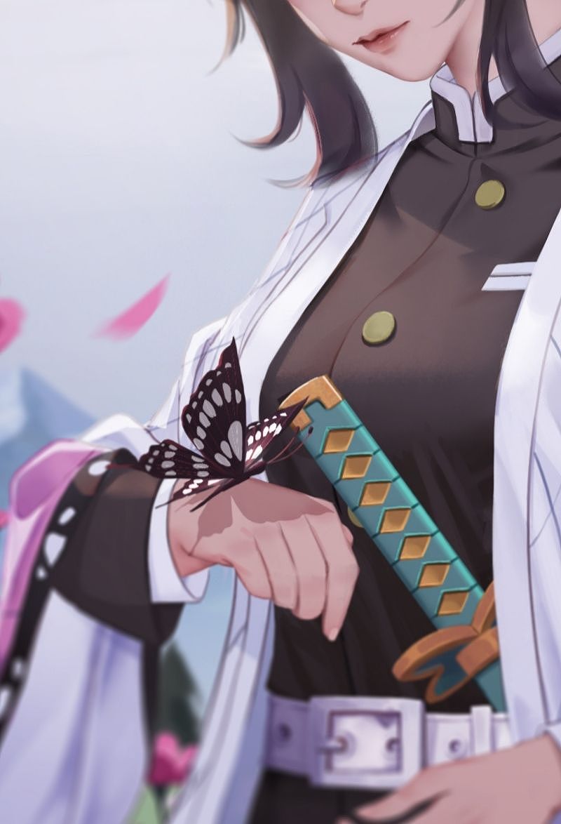 Day 01|插画练习-蝴蝶忍同人插画（图ZMzMyNDYwMjE2） - 创作习作 - 站酷设计师Rein芮芮原创素材 - 站酷ZCOOL