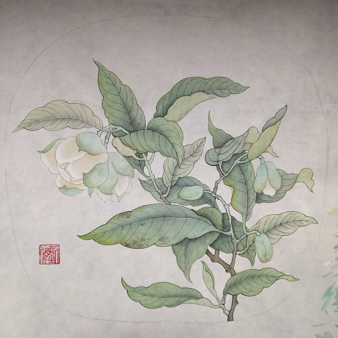 临宋画《夜合花》|纯艺术|绘画|刘伟art - 原创作品 - 站酷 (zcool)