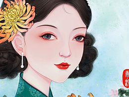 原创插画｜四君子•菊