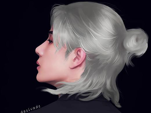 白发王一博（个人主页-ZNDA4NTQ3ODQ=） - 创作习作 - 站酷设计师左尔不听原创素材 - 站酷ZCOOL