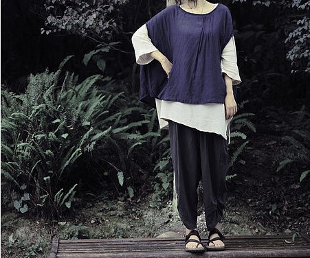 原创设计 女式冰丝棉竹节短袖文艺风格宽松t恤上衣（图ZMTAzMzE1NDg=） - 休闲/流行服饰 - 站酷设计师王善斌原创素材 - 站酷ZCOOL