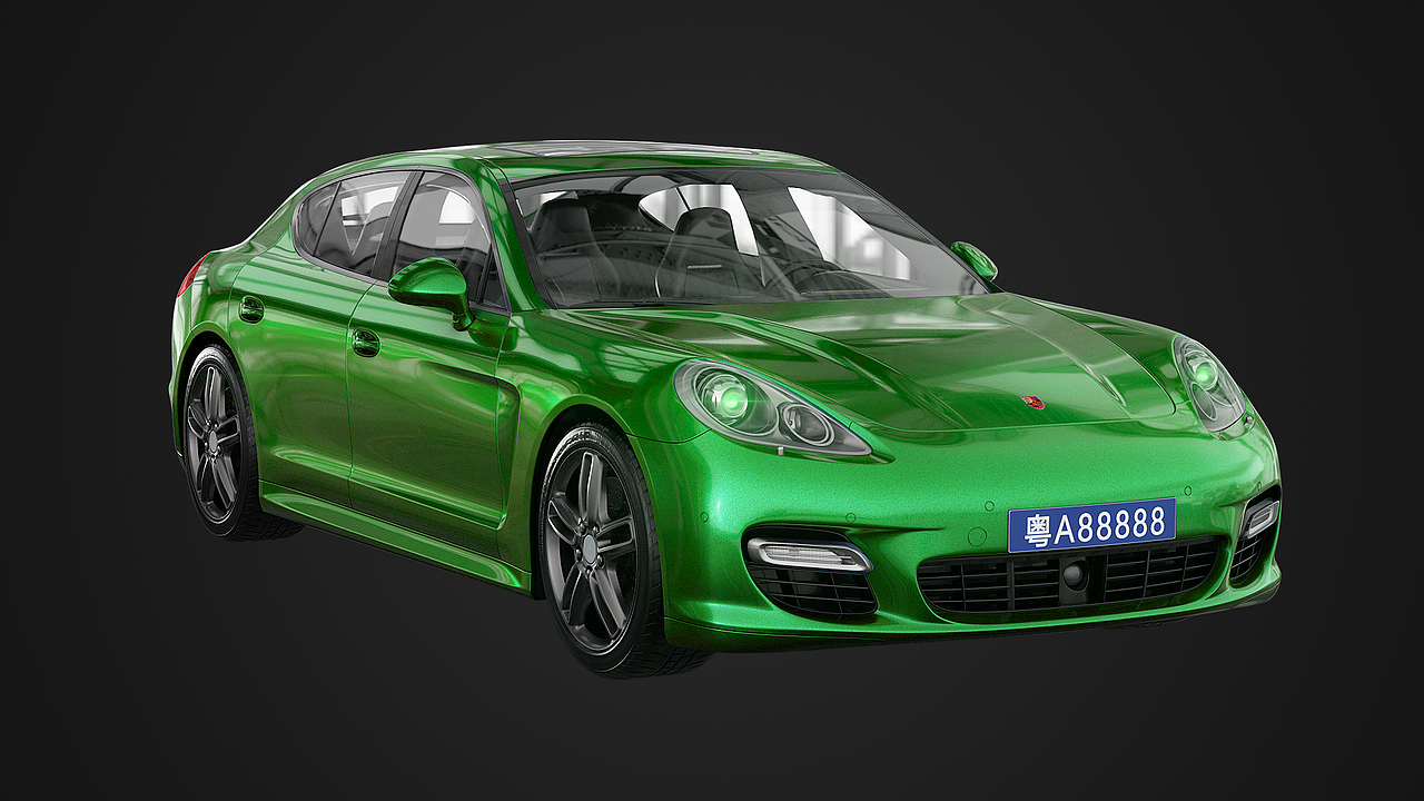 保时捷汽车渲染练习