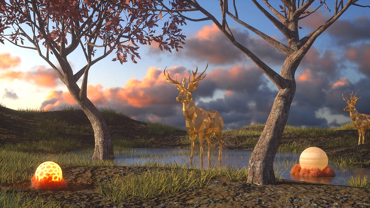 C4D+OC渲染 1月部分练习（图ZMTQyNjA2MjA0） - 场景 - 站酷设计师VCT文森特原创素材 - 站酷ZCOOL