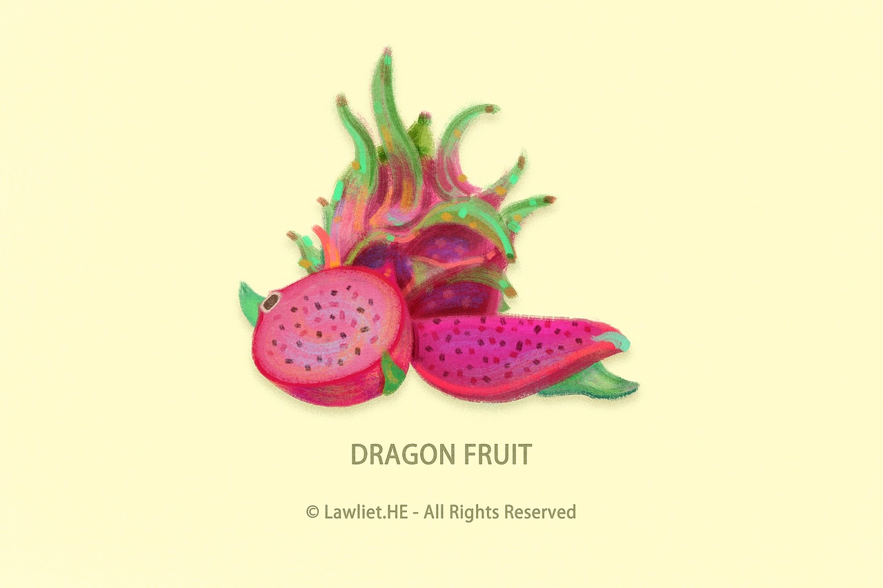 插画夏日水果大拼盘