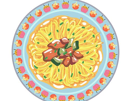 新疆美食系列盘子设计