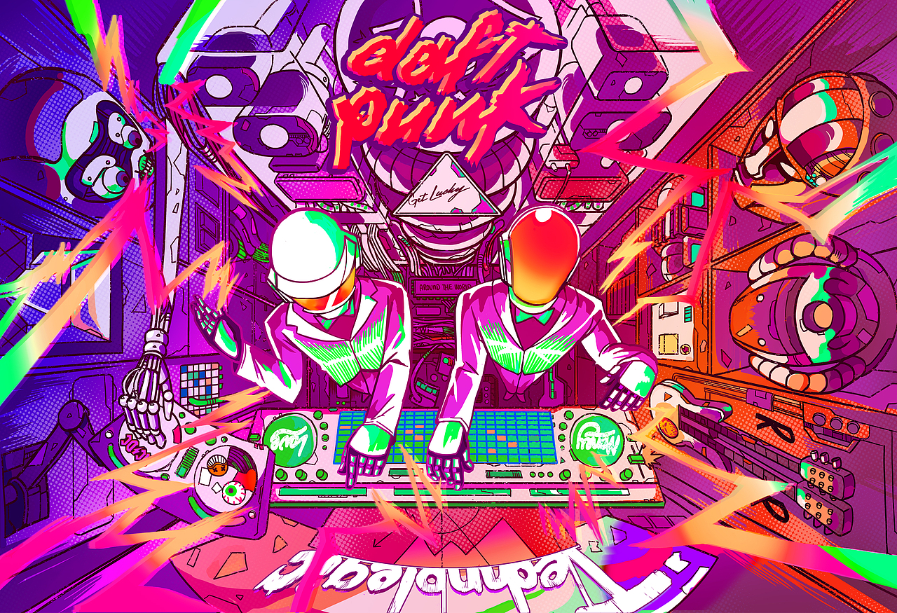 乐队系列海报-daftpunk