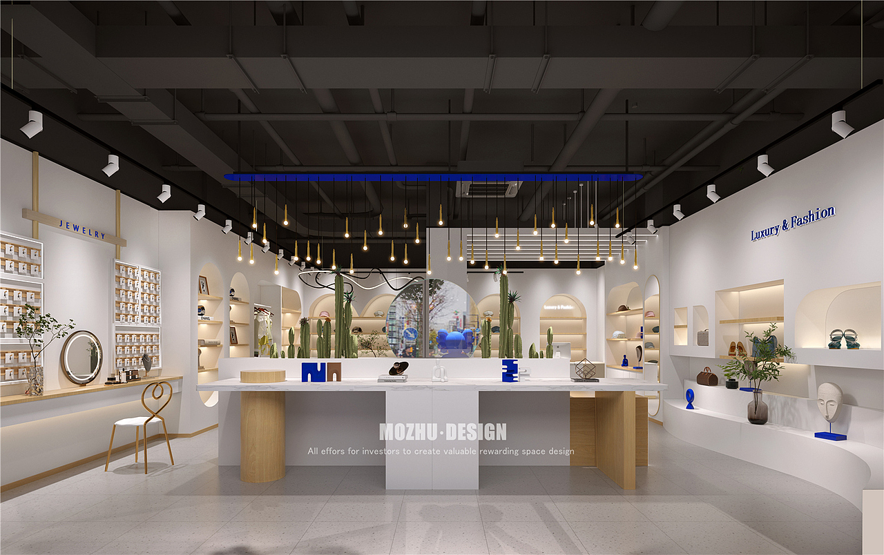 奢华尚品饰品店设计 / 产品陈列区设计效果图
