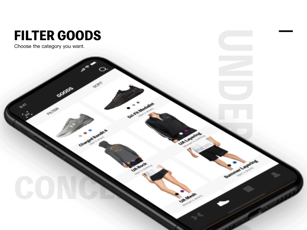UNDER ARMOUR CONCEPT REDESIGN（图ZMTIyNDUxNzQ4） - APP界面 - 站酷设计师Gordon7238原创素材 - 站酷ZCOOL