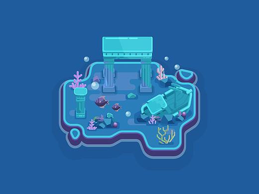 Pixel.Fun2岛地图02-海底