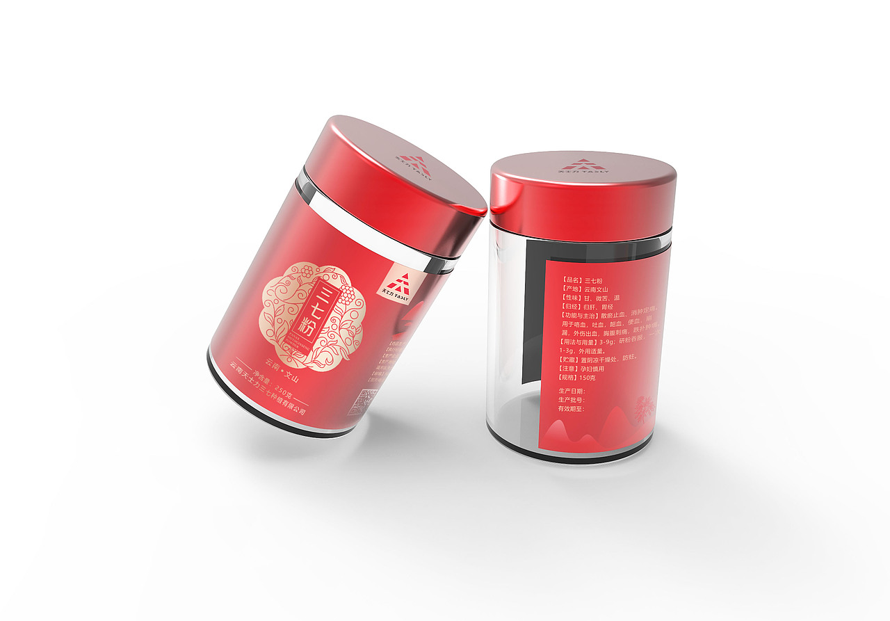 天士力三七粉系列化包装设计