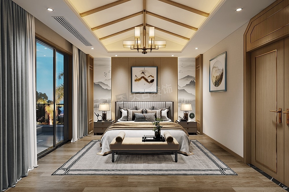 东原湖山樾别墅设计,湖山樾联排别墅装修案例效果图