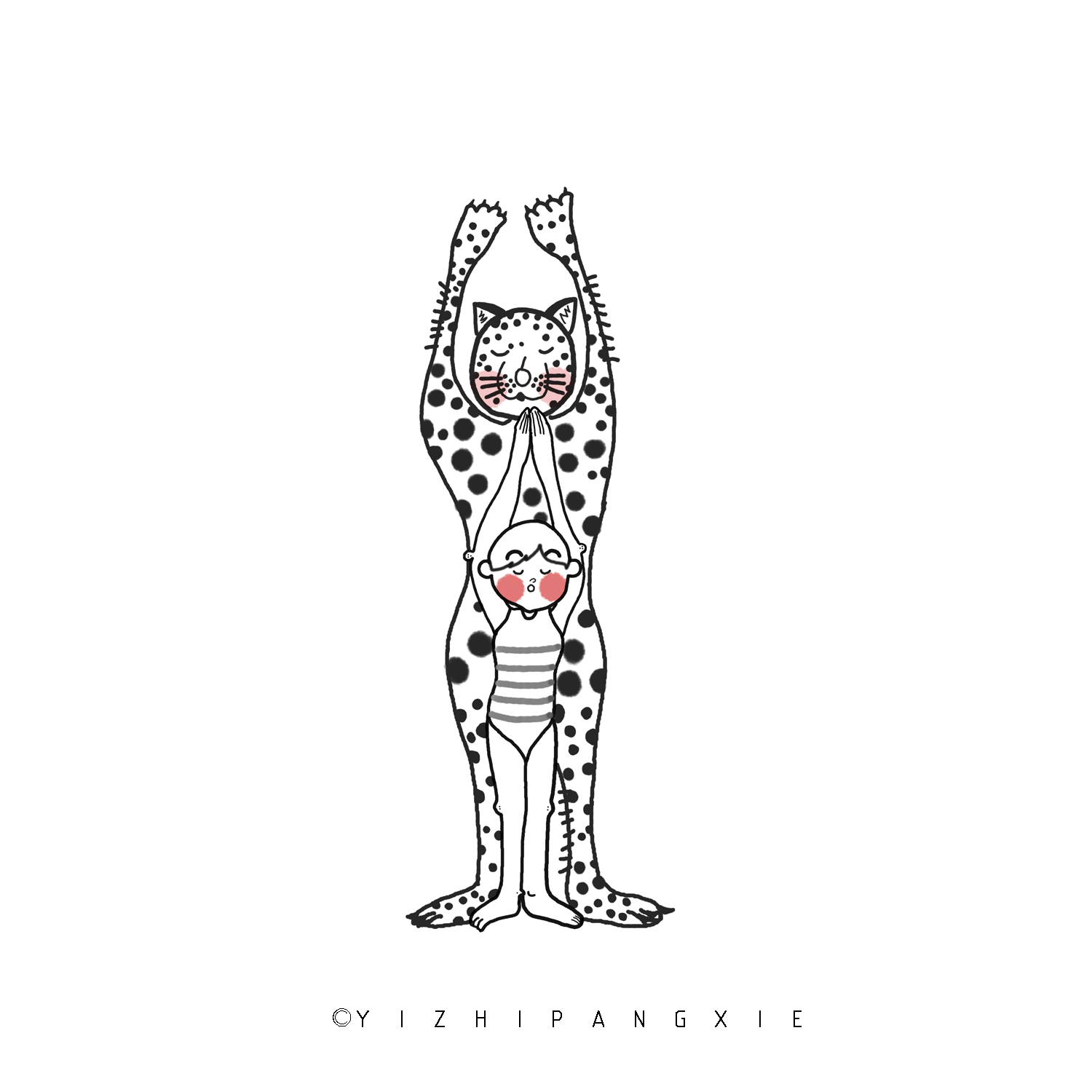【吾与大猫】（图ZNTk0NjI5NTY=） - 艺术插画 - 站酷设计师一只螃蟹Cancer原创素材 - 站酷ZCOOL