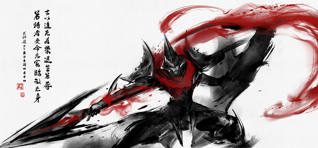 绘画过程传在b站(bv1ua4y1v738)绘制了一张蒙恬和亚瑟的同人作品,个人