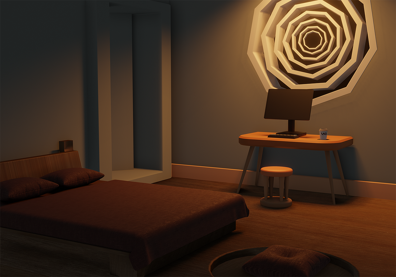 Blender Room 【学习临摹作品】（图ZMjYwNDM4NDM2） - 场景 - 站酷设计师沐九有条鱼原创素材 - 站酷ZCOOL
