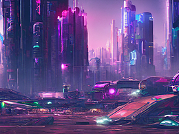 #AI创作实验室#未来虚拟世界,五彩缤纷的世界