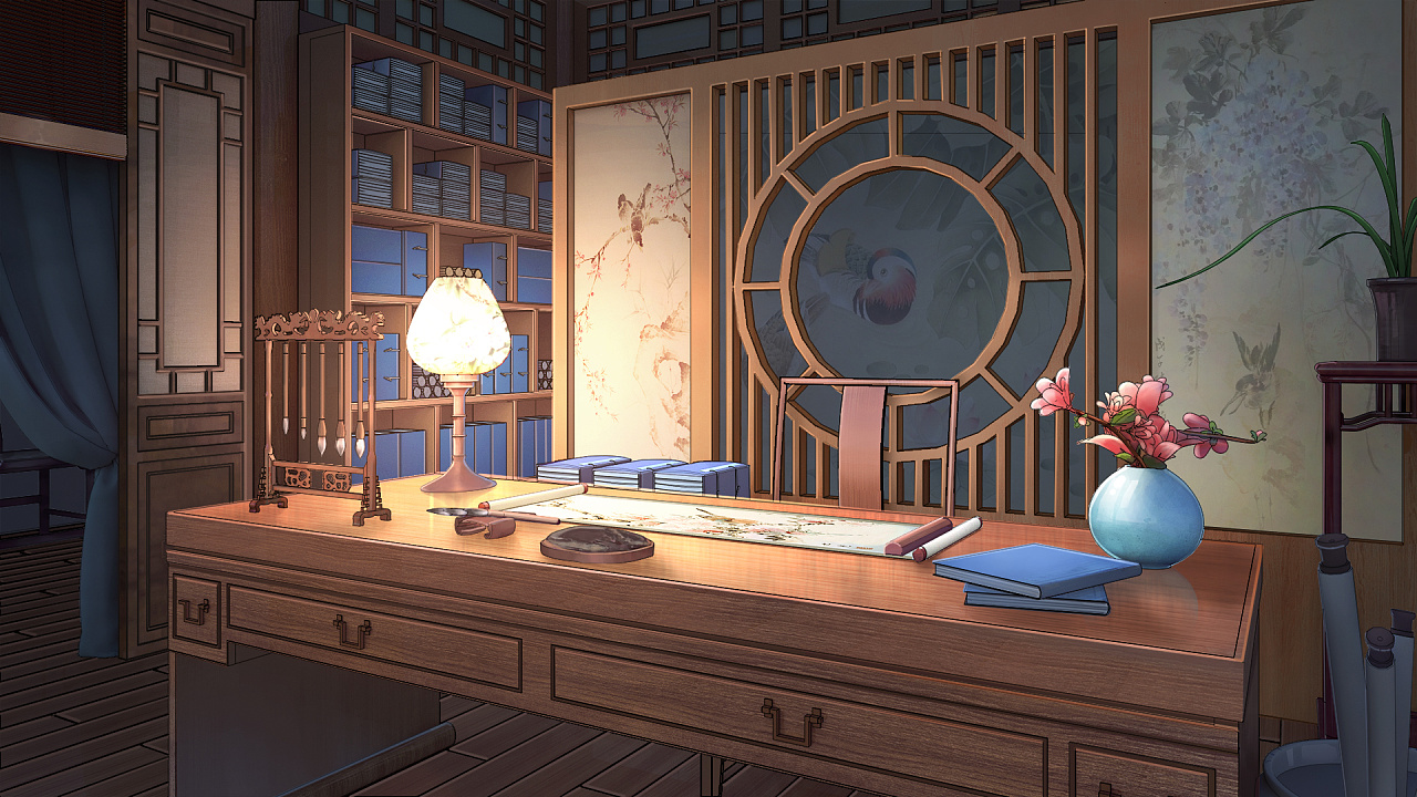 中式书房|插画|商业插画|安安然鸭 - 原创作品 - 站酷 (zcool)