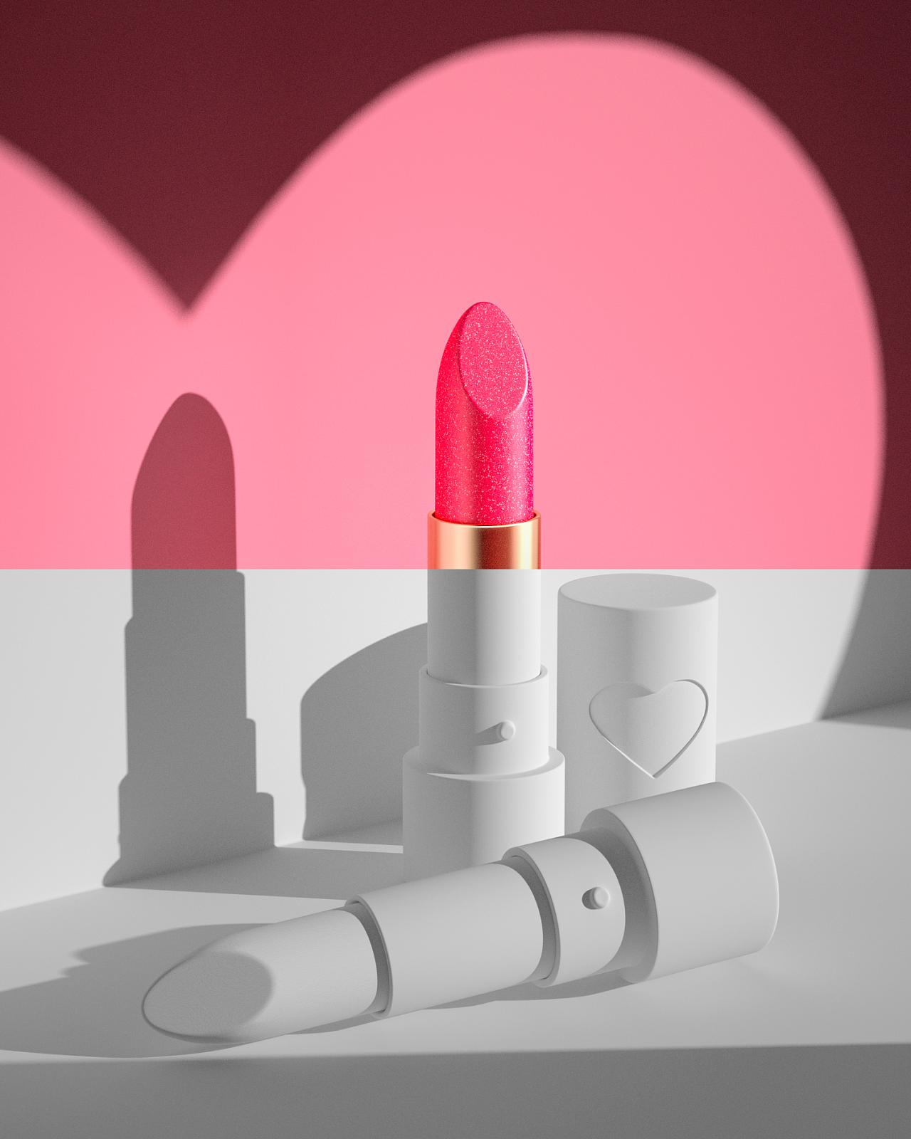 c4d口红渲染练习