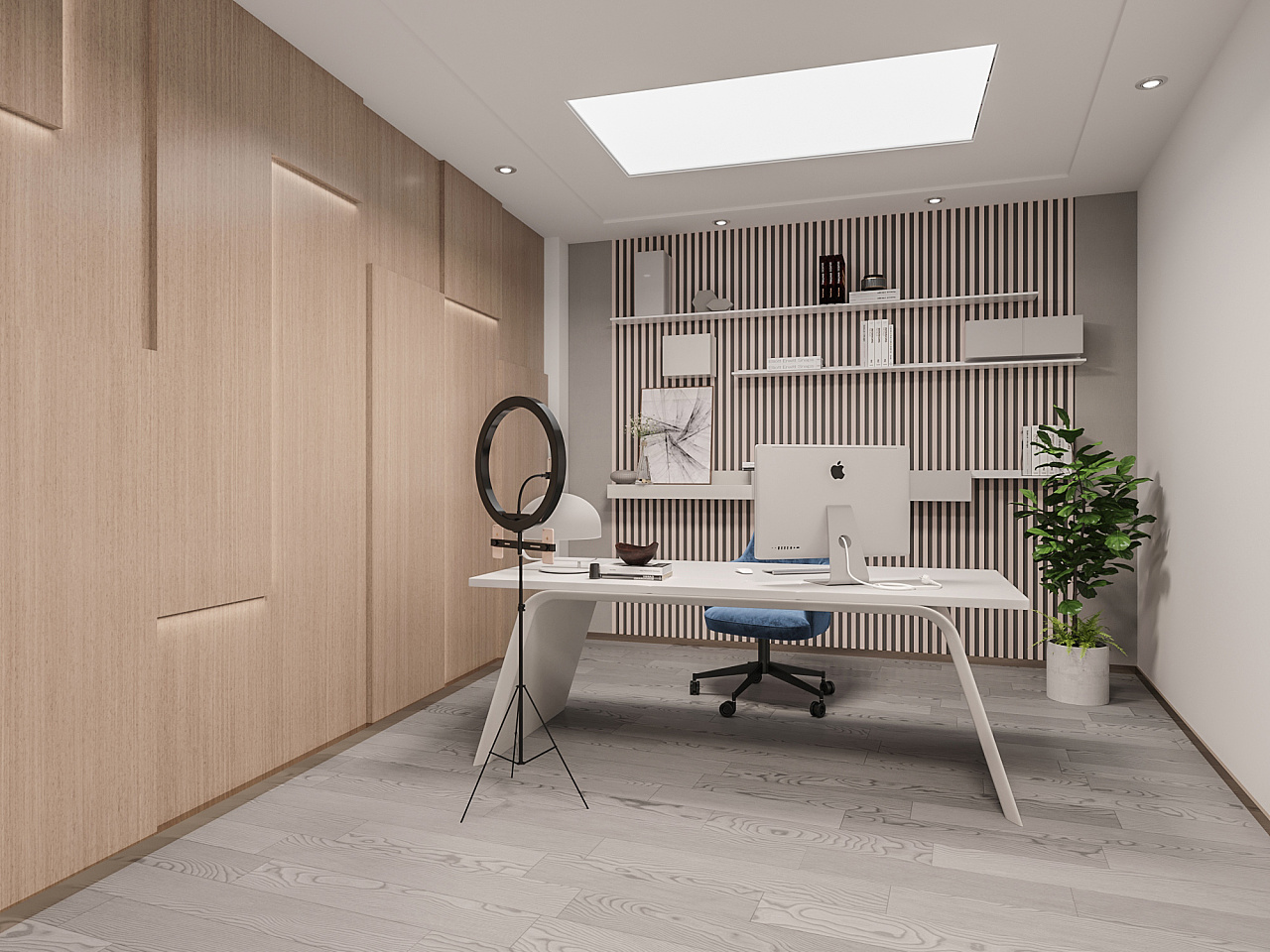 一个直播考核基地加办公室展厅