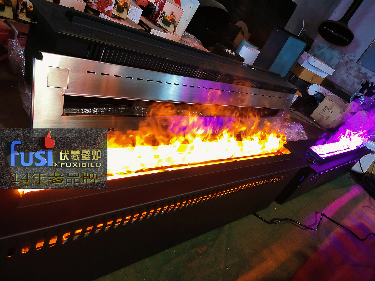 超薄雾化壁炉下宽11-16cm加湿3d蒸汽壁炉伏羲火口居中