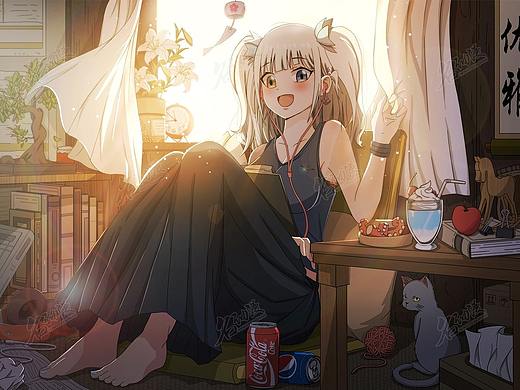 少女的休息时光