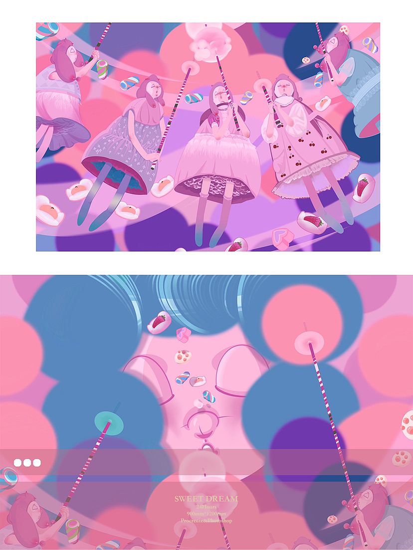 🎨《SweetDream》系列插画｜《软绵绵》（图ZMzE1NzQwMjEy） - IP形象 - 站酷设计师胥韬原创素材 - 站酷ZCOOL