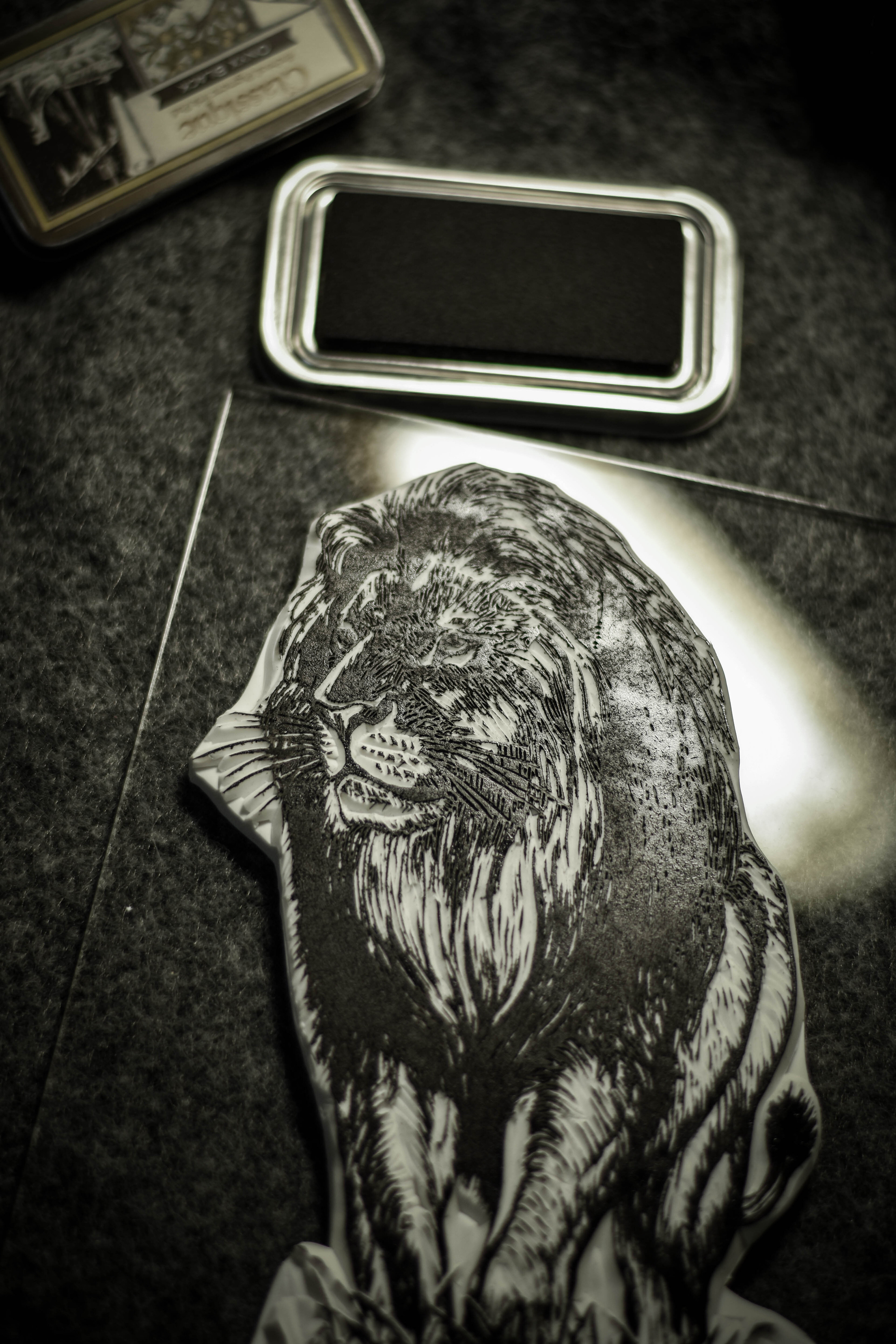 手工橡皮章——狮子