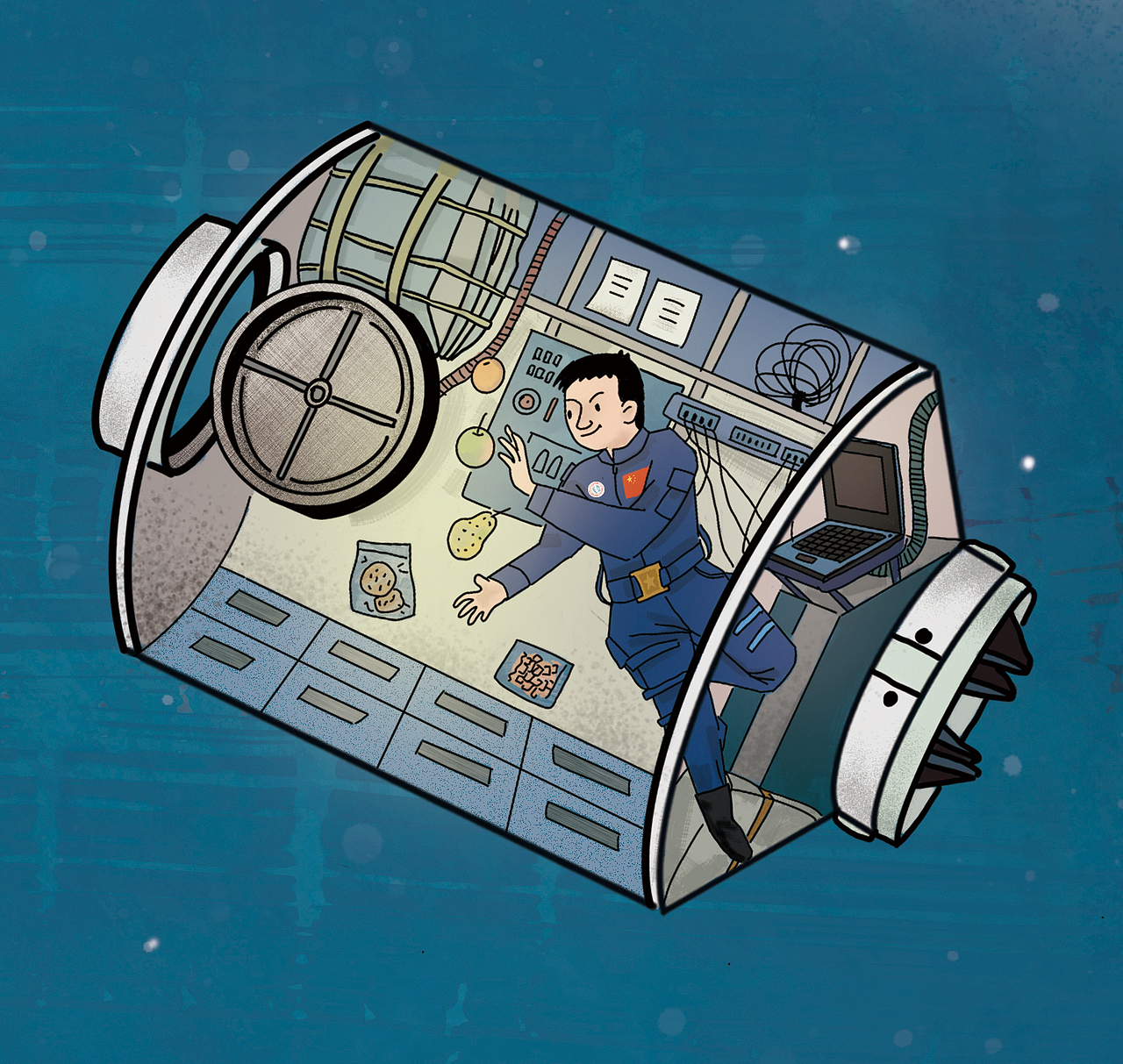 宇宙飛船科普圖（圖ZMTkzNDgxOTA0） - 繪本 - 站酷設(shè)計師銥_墨原創(chuàng)素材 - 站酷ZCOOL