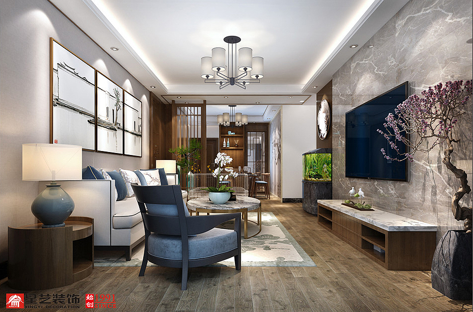 贵阳宇虹万花城新房装修，带有休闲风格新中式设计！（图ZMTM4MzQwOTE2） - 家装设计 - 站酷设计师贵阳装修公司排名原创素材 - 站酷ZCOOL