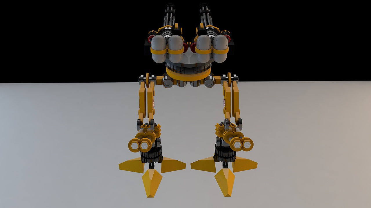 战争机器人 机械 机枪 加特林 C4D 2.5D（图ZMTYxOTUzNTM2） - 机械/交通 - 站酷设计师壹玖零原创素材 - 站酷ZCOOL