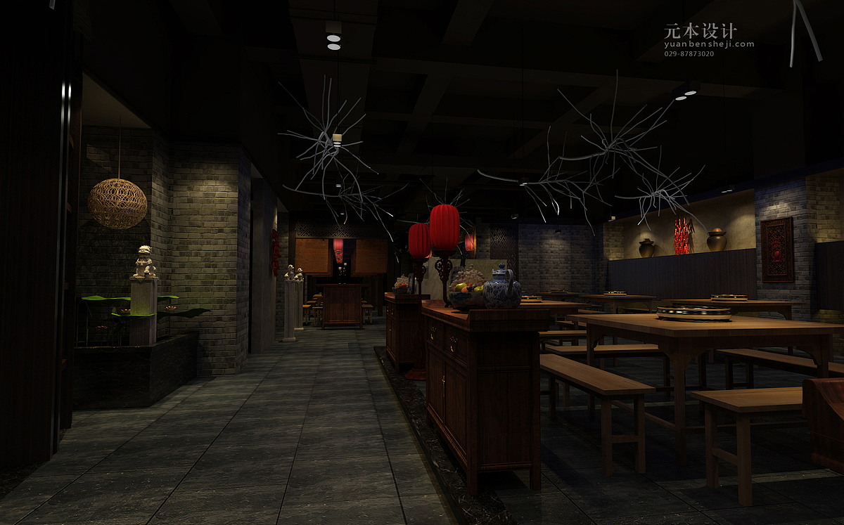【西安】元本设计-围坐火锅（图ZMjMwOTk1NjA=） - 家装设计 - 站酷设计师yuanbensheji原创素材 - 站酷ZCOOL