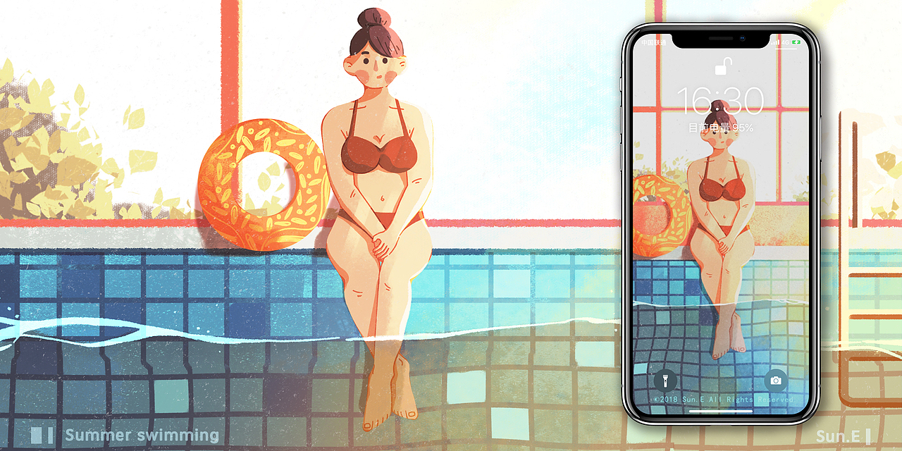 夏日游泳丨Summer Swimming（图ZMTMwMjIwNzc2） - 创作习作 - 站酷设计师_啊包_原创素材 - 站酷ZCOOL